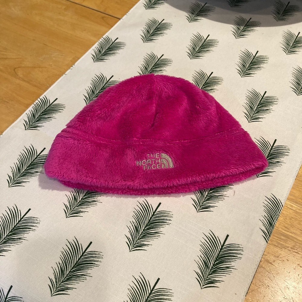 Little Girls North Face Fleece Beanie Hat
